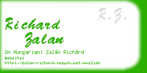 richard zalan business card