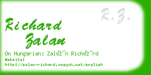 richard zalan business card